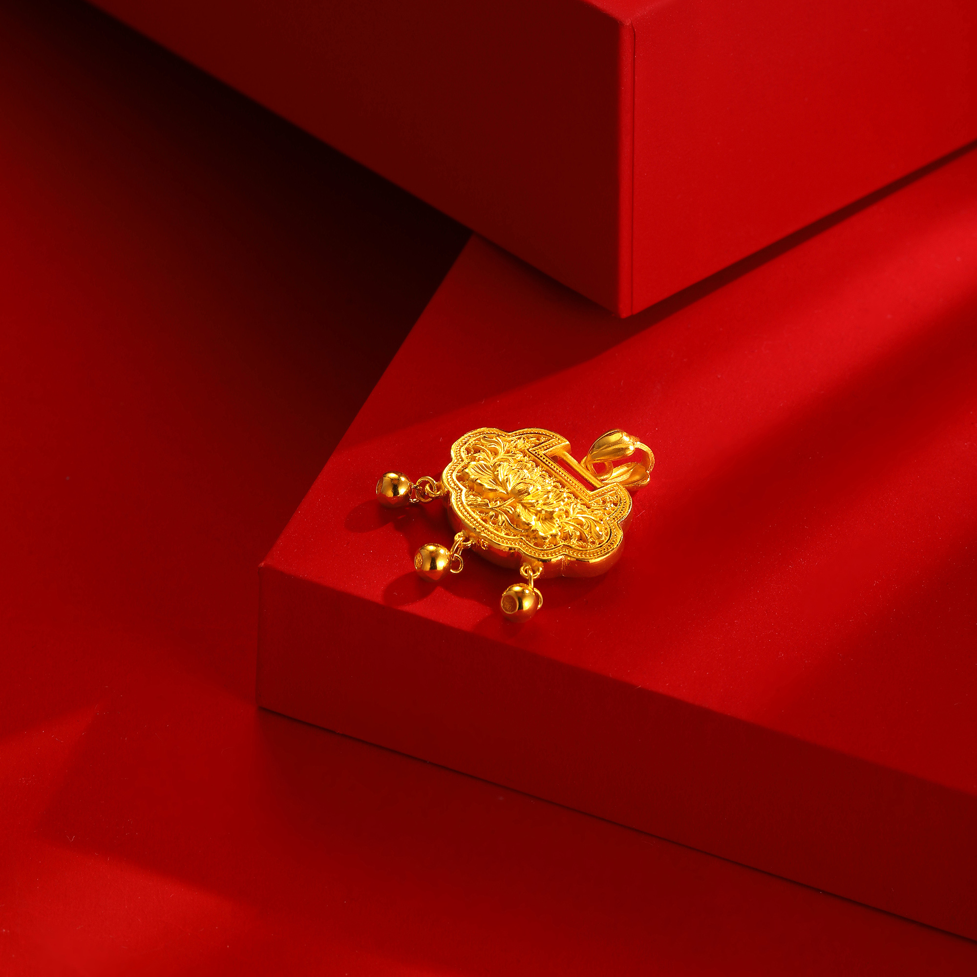 足金富贵吉祥如意吊坠