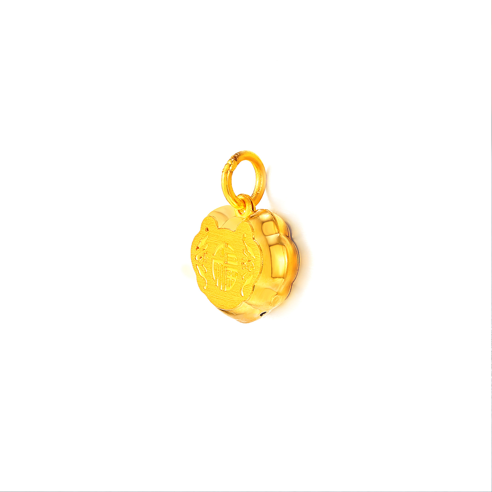 足金精品拉丝锁包